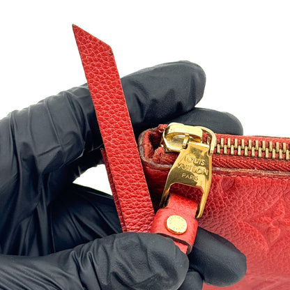 Louis Vuitton Multi Pochette Accessoires Pouch Monogram Empreinte Giant, Red, Leather, Clutch