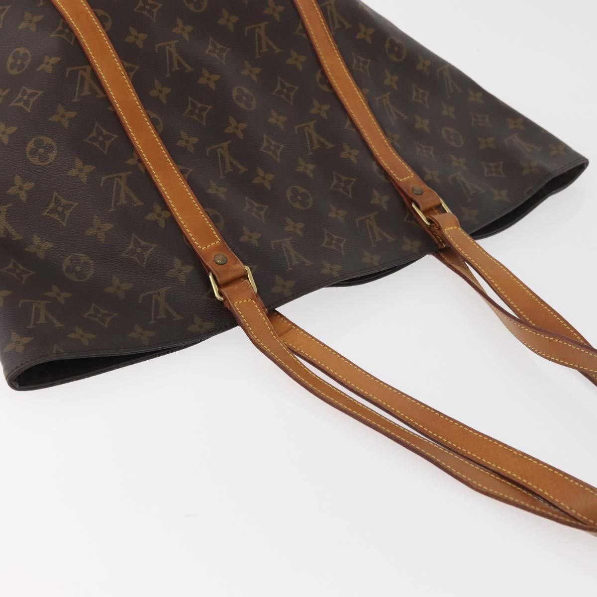 Louis Vuitton Shopping Sac Monogram Canvas, Brown, Canvas, Handbag