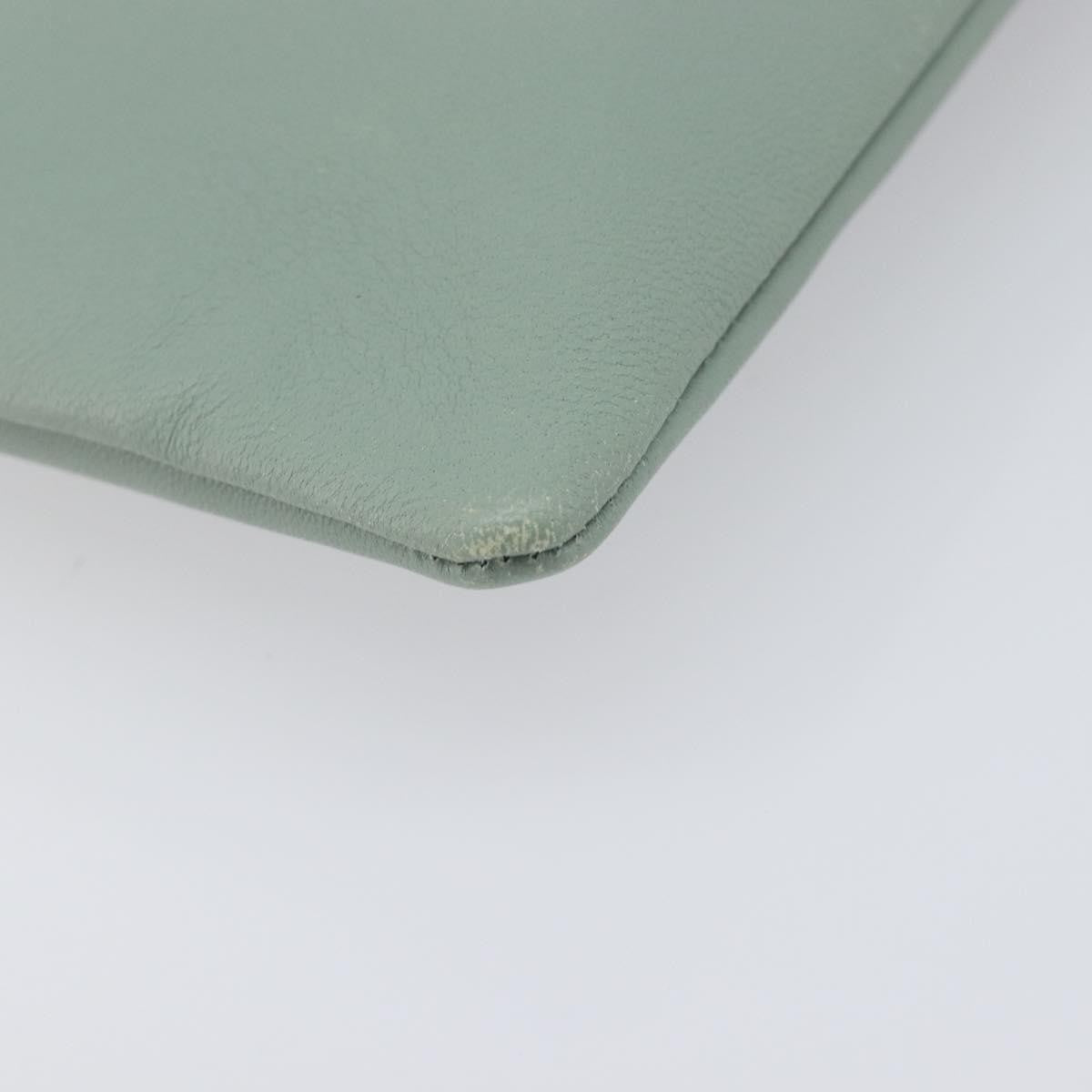 Celine Solo Leather, Green, Leather, Clutch