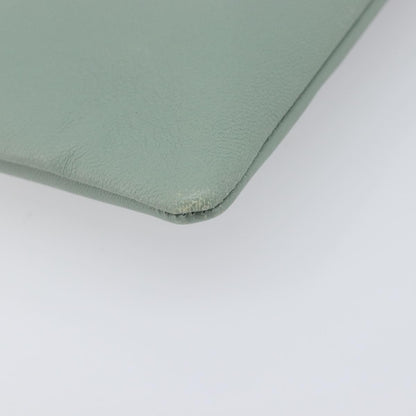 Celine Solo Leather, Green, Leather, Clutch