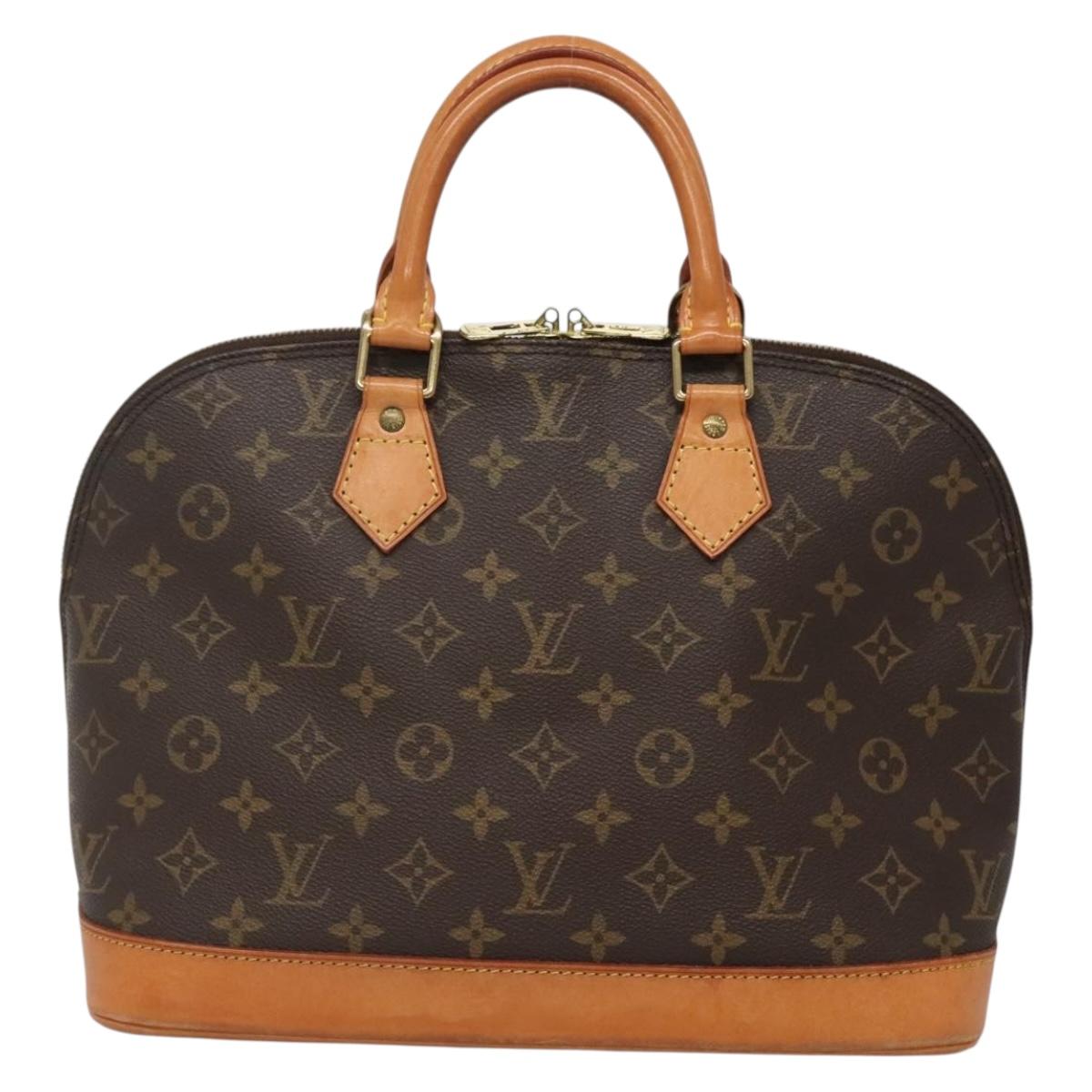 Louis Vuitton Alma Handbag Monogram Canvas, BROWN, CANVAS, Handbag