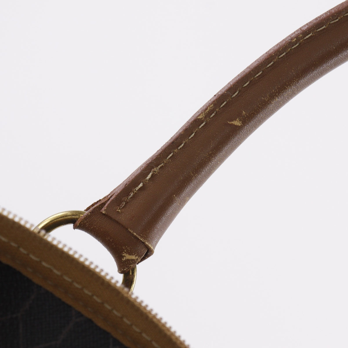 Christian Dior Vintage Duffle Honeycomb Coated Canvas, Brown, Canvas, Handbag