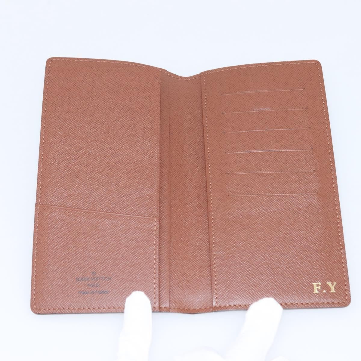 Louis Vuitton Porte Valeurs Checkbook Monogram Canvas, Brown, Canvas, Wallet