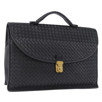 Bottega Veneta Envelope Intrecciato Nappa, Black, Leather, Briefcase