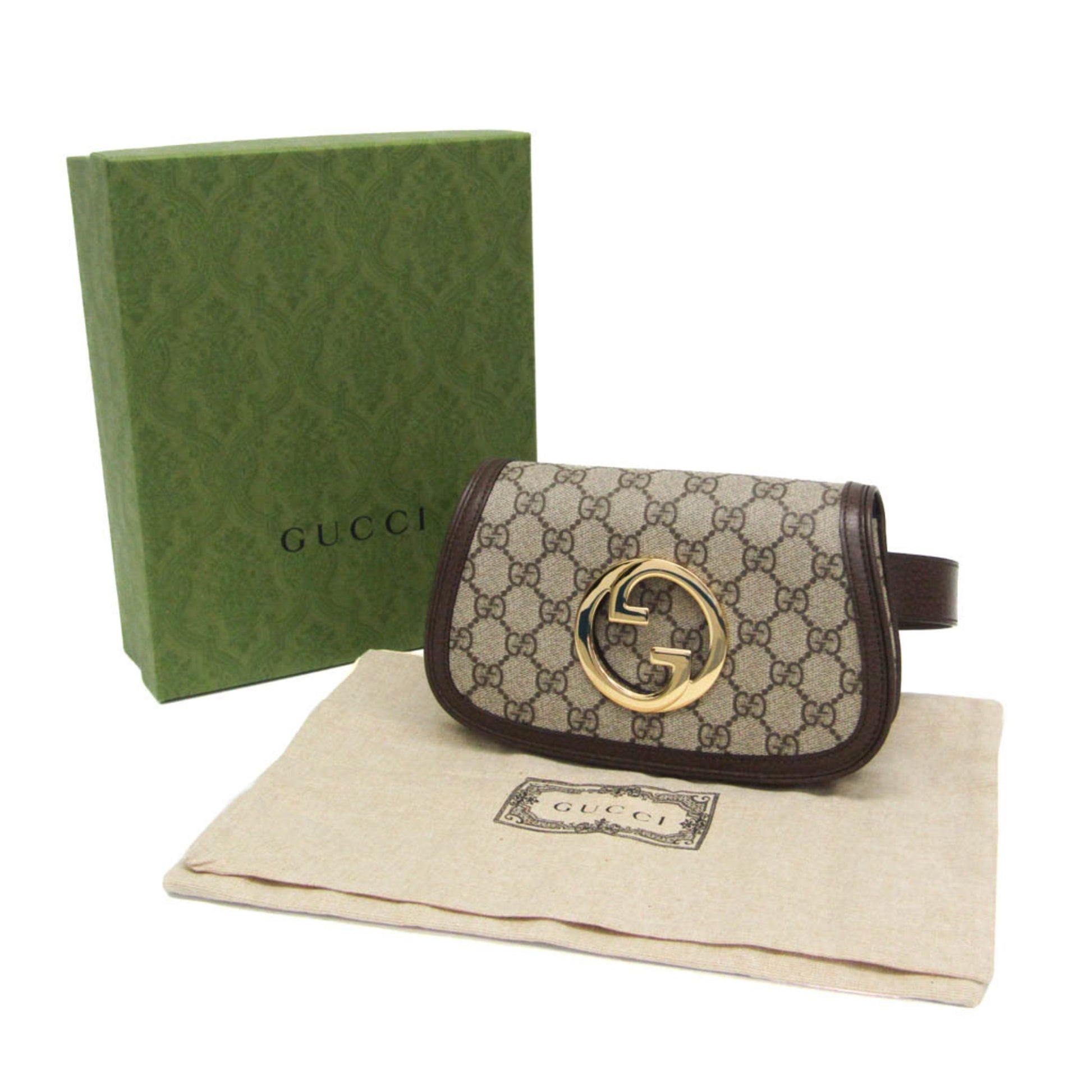Gucci Blondie Belt GG Coated Canvas, Beige, Canvas, Clutch