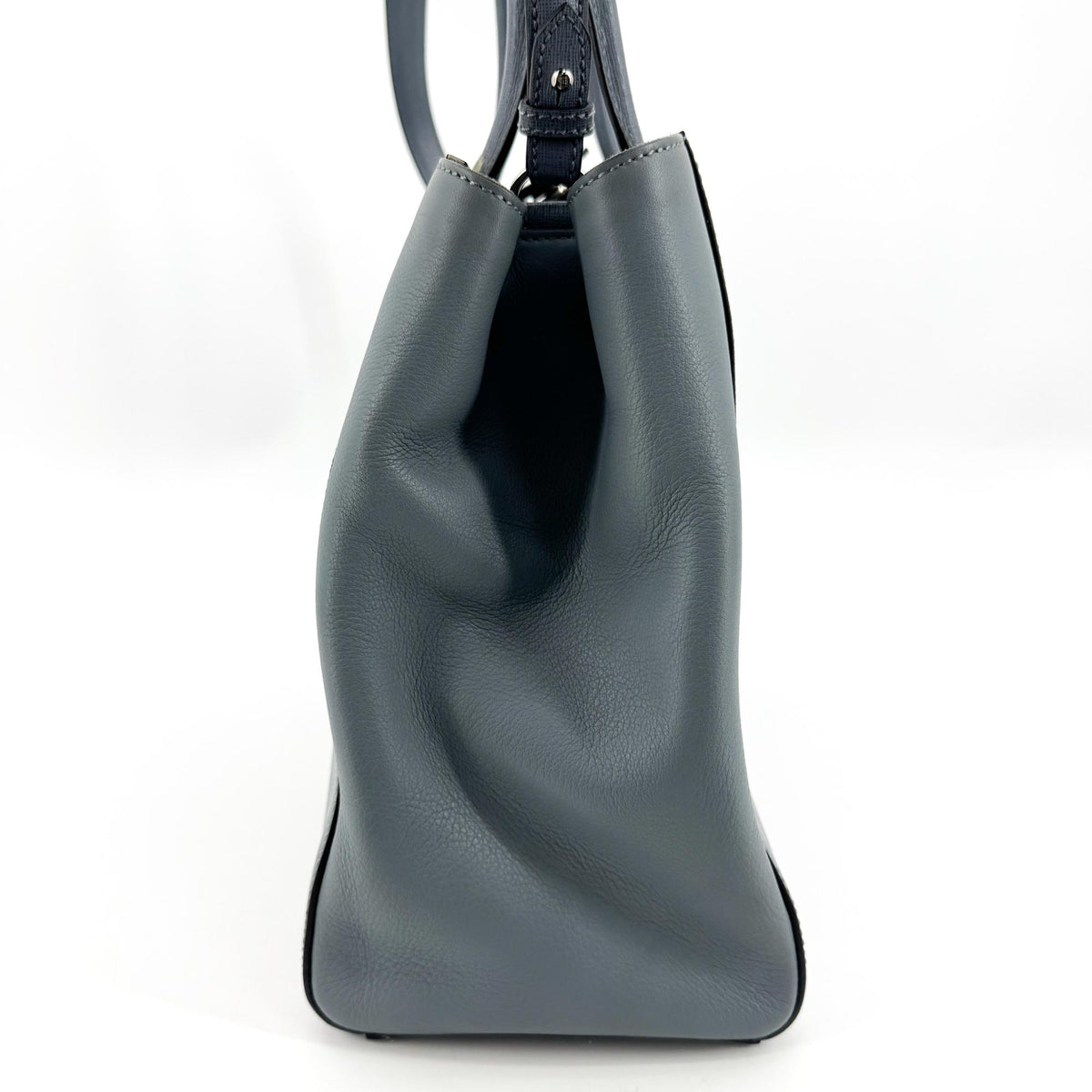 Fendi 2Jours Leather, Blue, Leather, Handbag