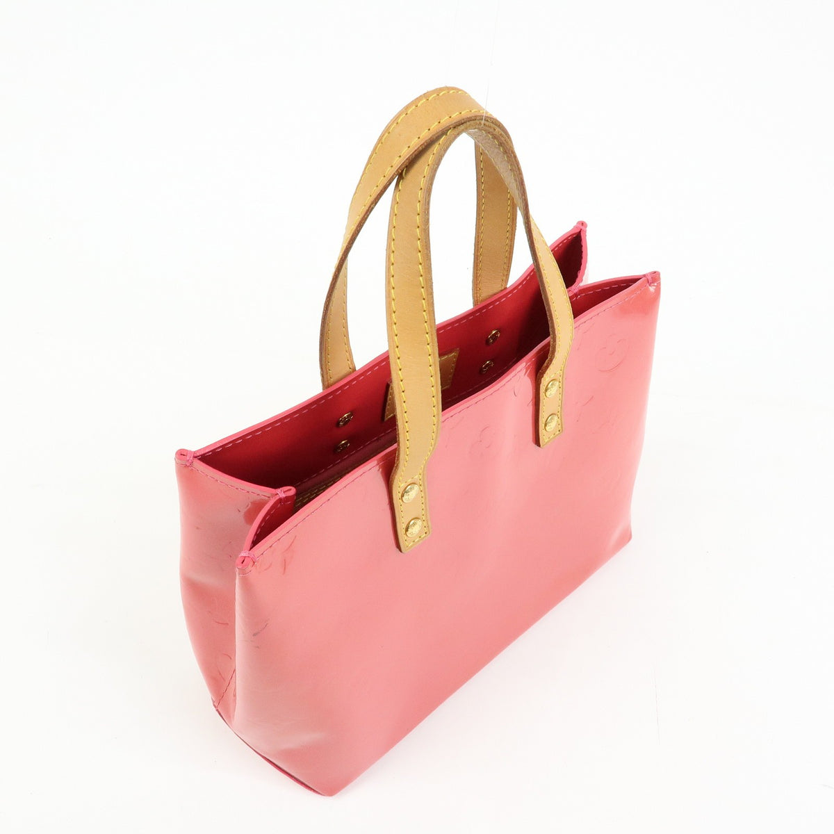 Louis Vuitton Reade Monogram Vernis, Pink, Patent Leather, Handbag