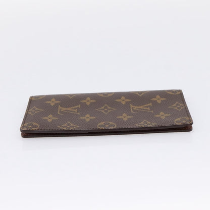 Louis Vuitton Porte Valeurs Checkbook Monogram Canvas, Brown, Canvas, Wallet