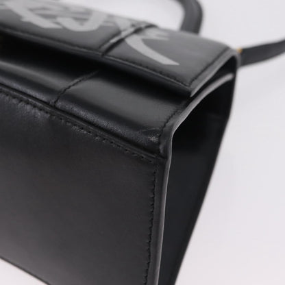 Balenciaga Graffiti Hourglass Top Handle Leather, Black, Leather, Handbag