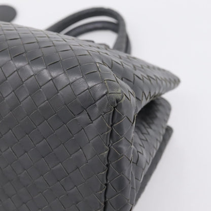 Bottega Veneta Roma Intrecciato Nappa, Gray, Leather, Handbag