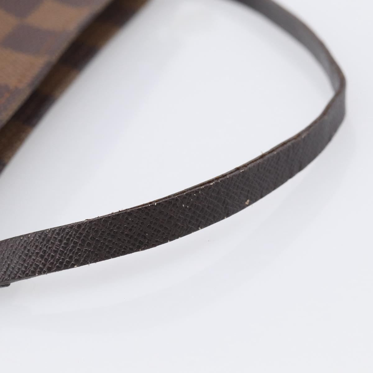 Louis Vuitton Trousse Make Up Damier, Brown, Canvas, Clutch