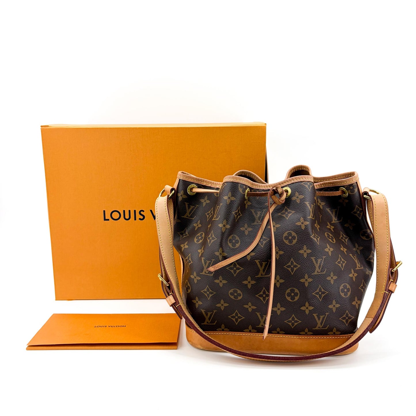 Louis Vuitton Noe Monogram Canvas, Brown, Canvas, Shoulder Bag