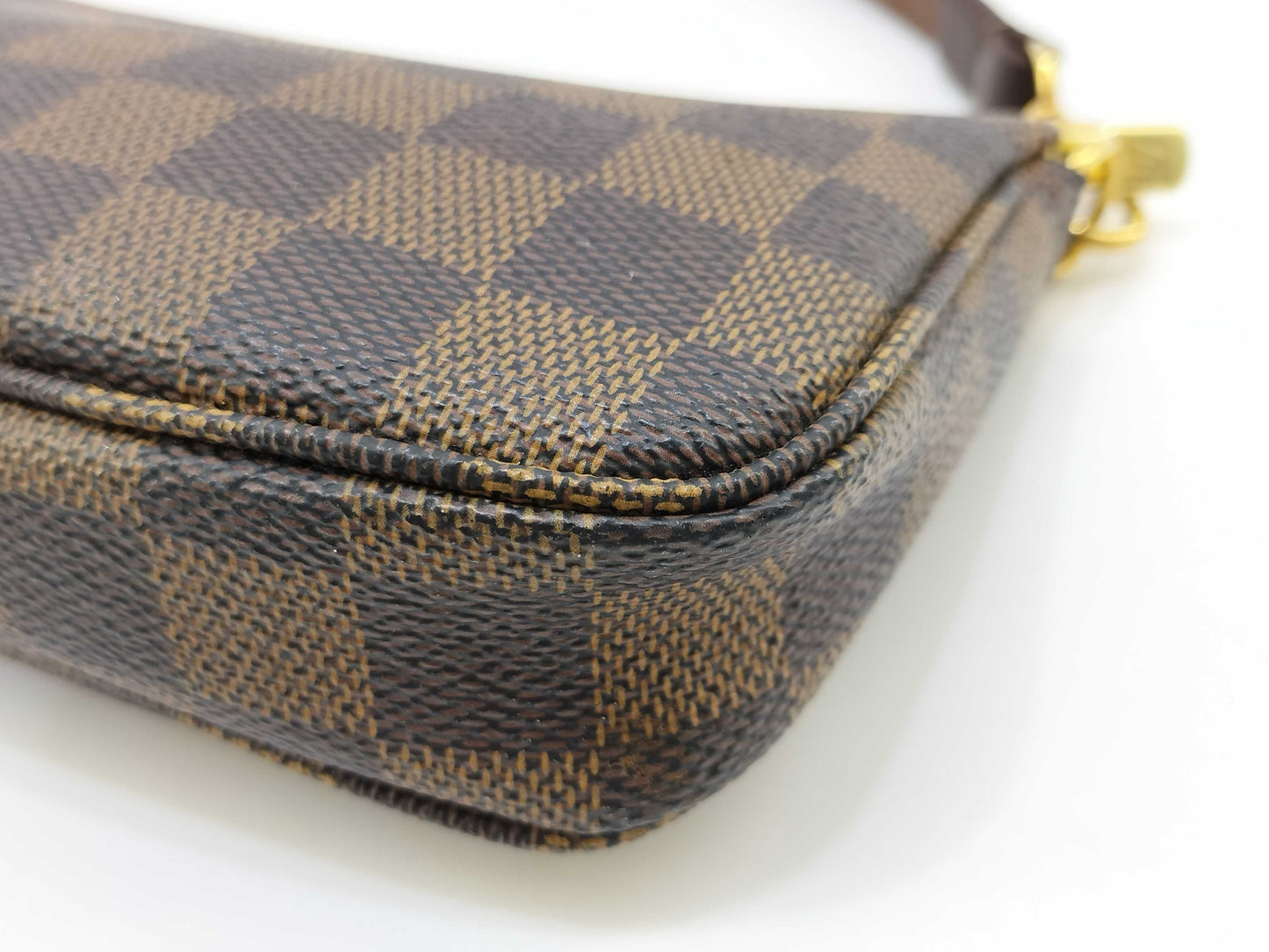 Louis Vuitton Pochette Accessoires Damier, BROWN, CANVAS, Clutche & pouche