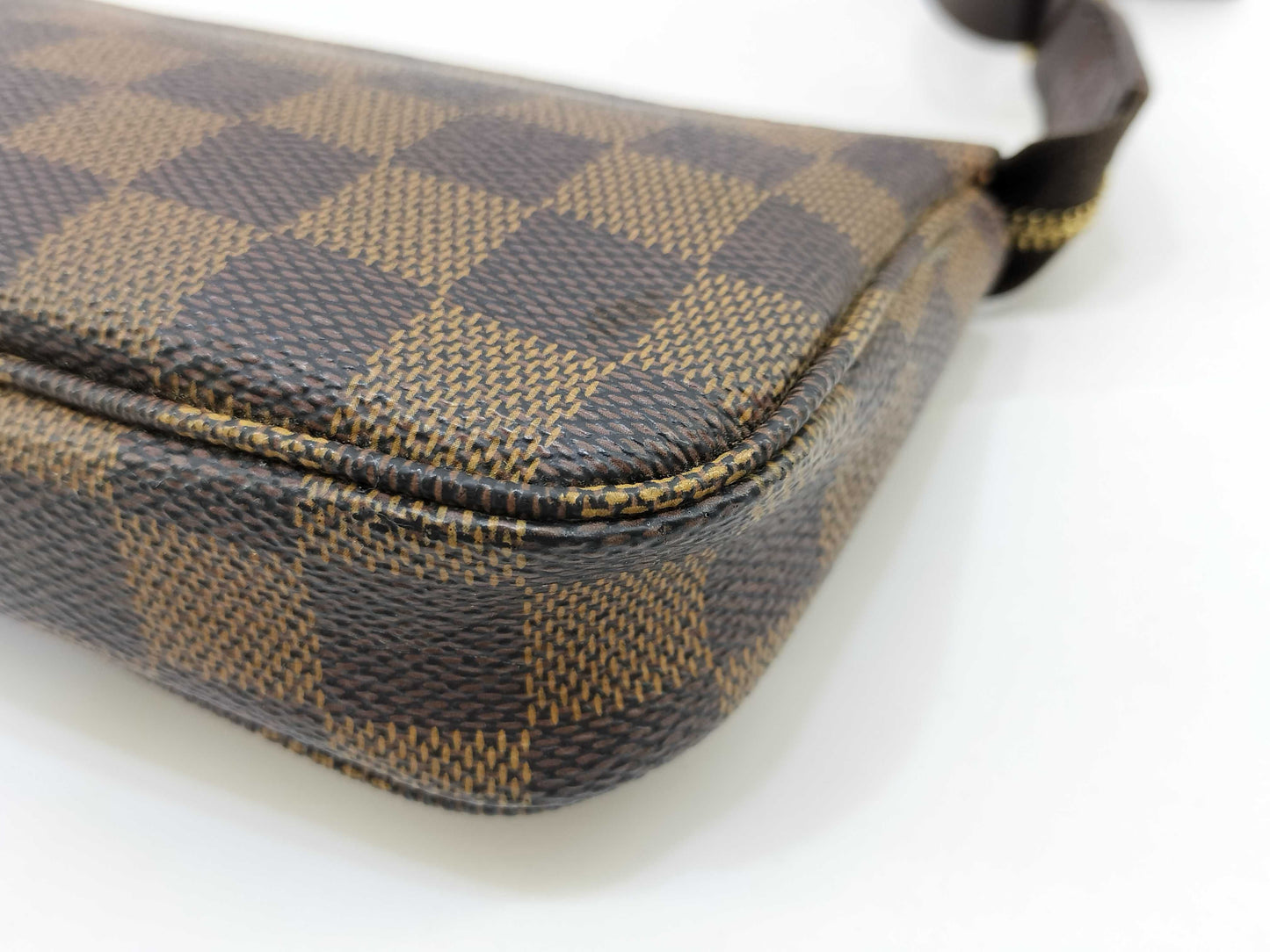 Louis Vuitton Pochette Accessoires Damier, BROWN, CANVAS, Clutche & pouche
