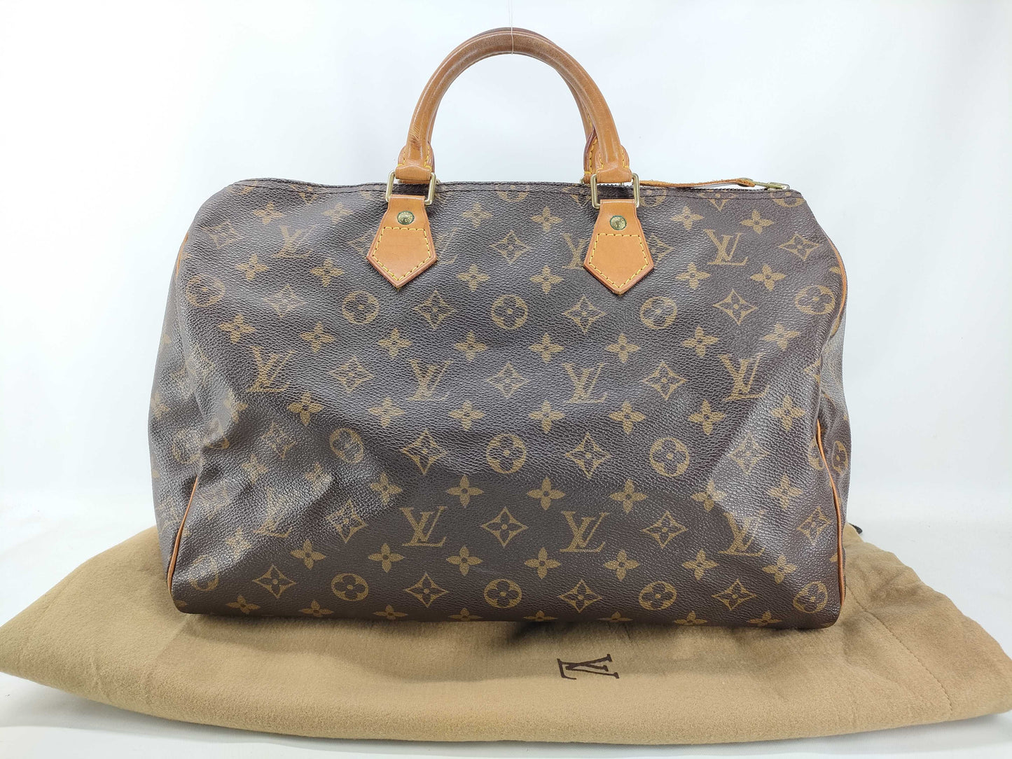 Louis Vuitton Neo Speedy Bag Cuir Orfevre Leather, Brown, Canvas, Handbag