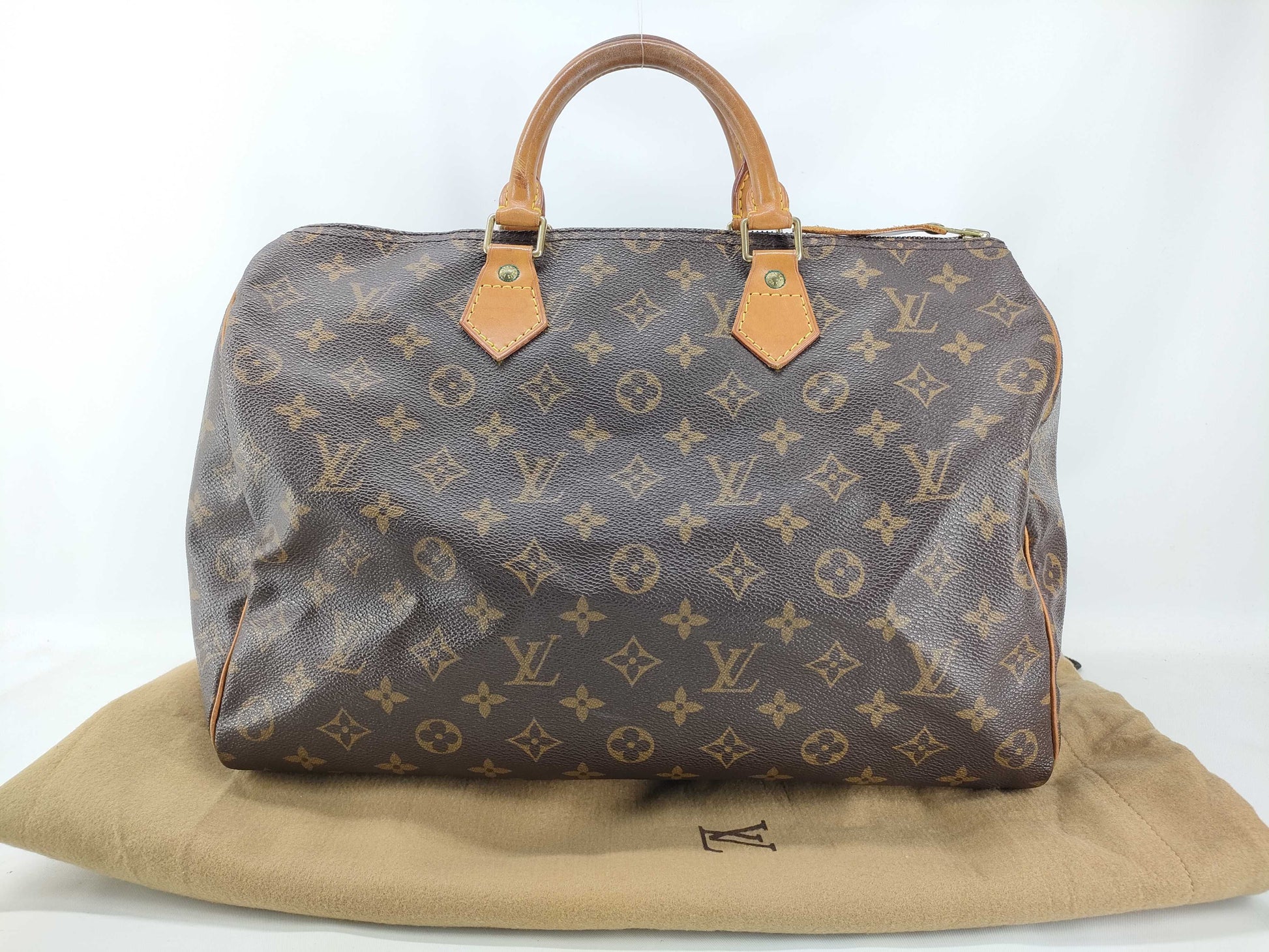 Louis Vuitton Neo Speedy Bag Cuir Orfevre Leather, Brown, Canvas, Handbag