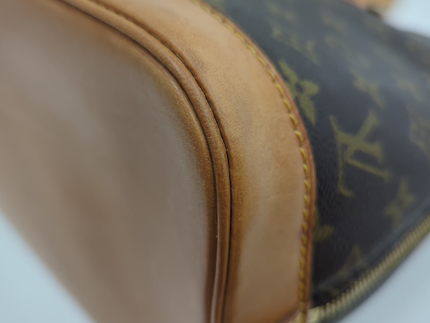 Louis Vuitton Alma Handbag Monogram Canvas, Brown, Canvas, Handbag