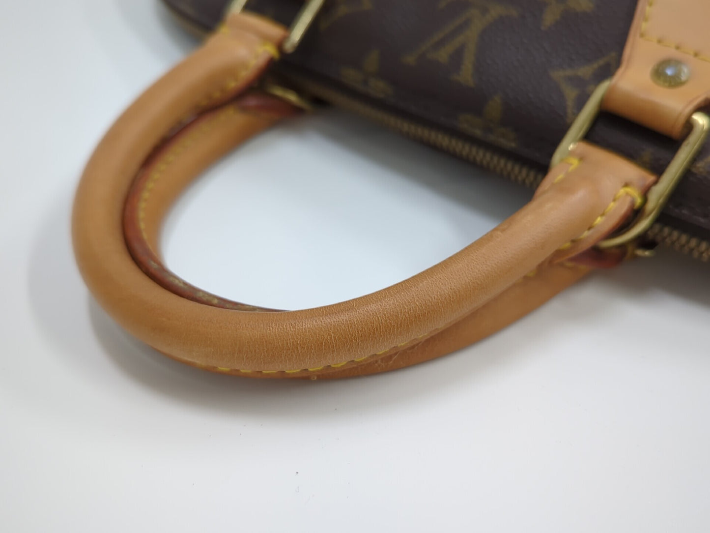 Louis Vuitton Alma Handbag Monogram Canvas, Brown, Canvas, Handbag