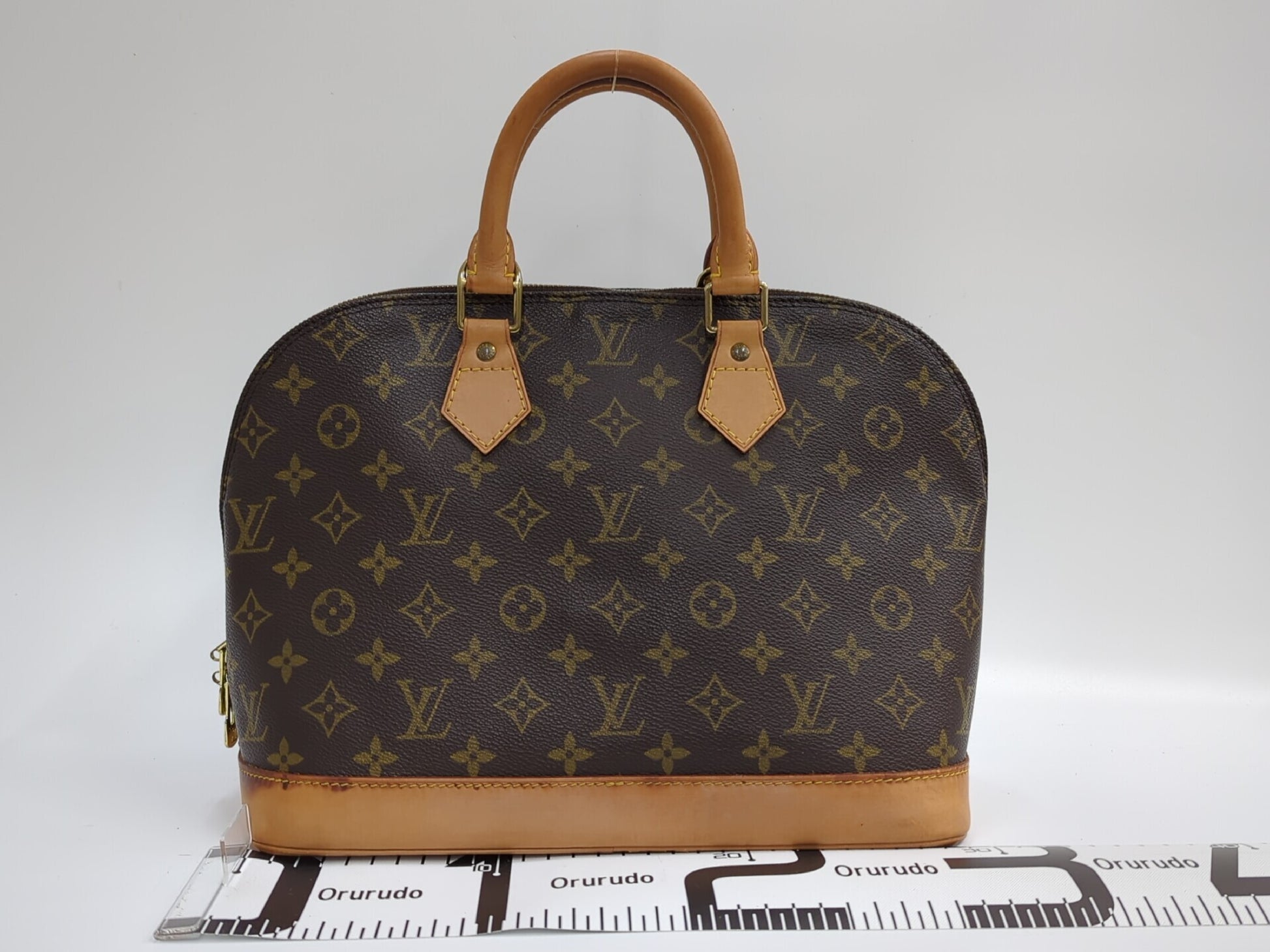Louis Vuitton Alma Handbag Monogram Canvas, Brown, Canvas, Handbag