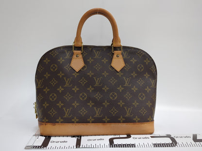 Louis Vuitton Alma Handbag Monogram Canvas, Brown, Canvas, Handbag