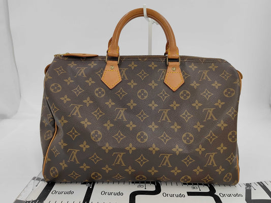 Louis Vuitton Speedy Handbag Monogram Canvas, Brown, Canvas, Handbag