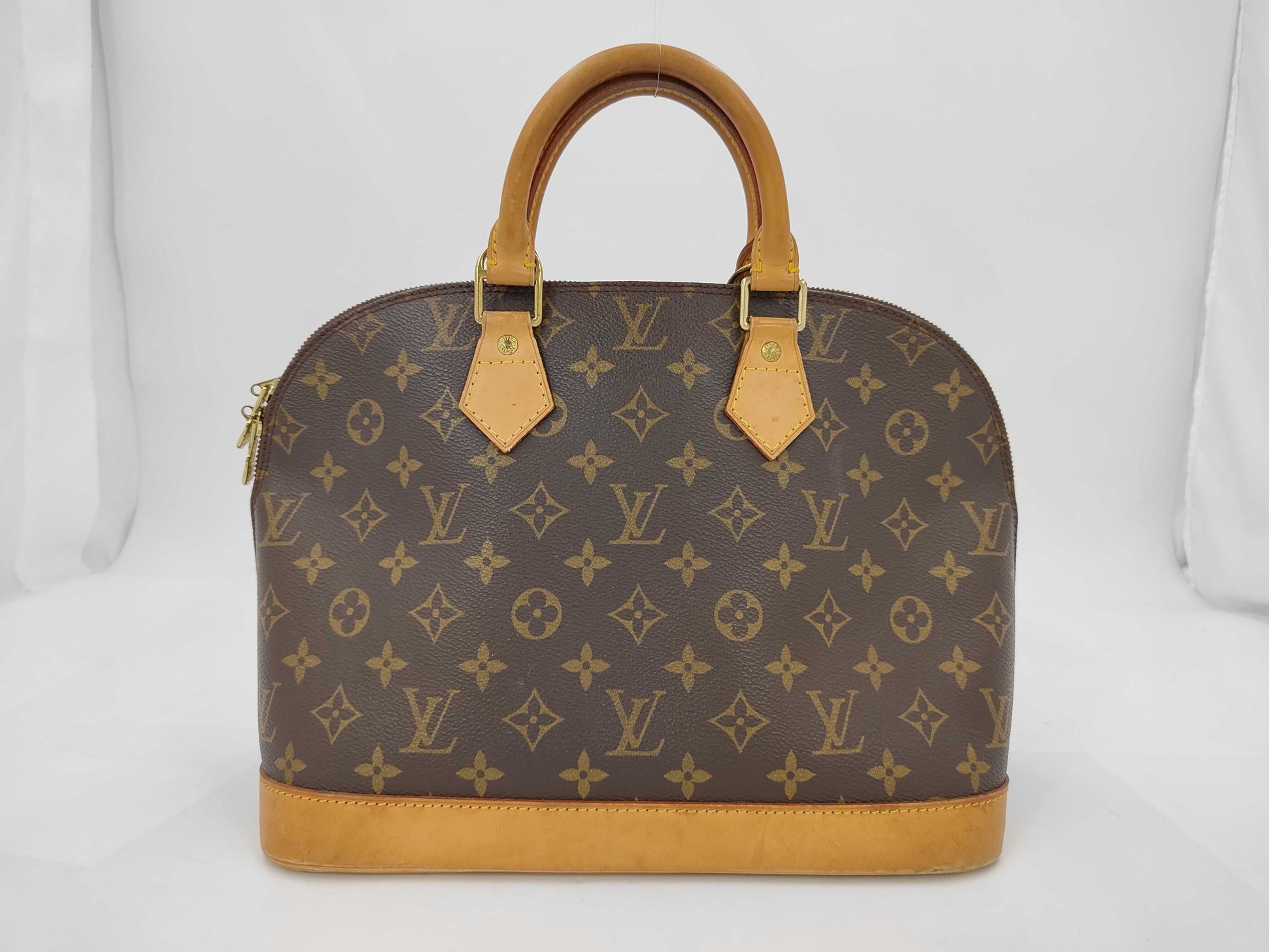 Louis Vuitton Alma Handbag Monogram Canvas, Brown, Canvas, Handbag