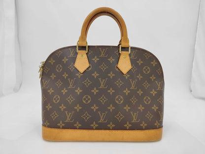 Louis Vuitton Alma Handbag Monogram Canvas, Brown, Canvas, Handbag