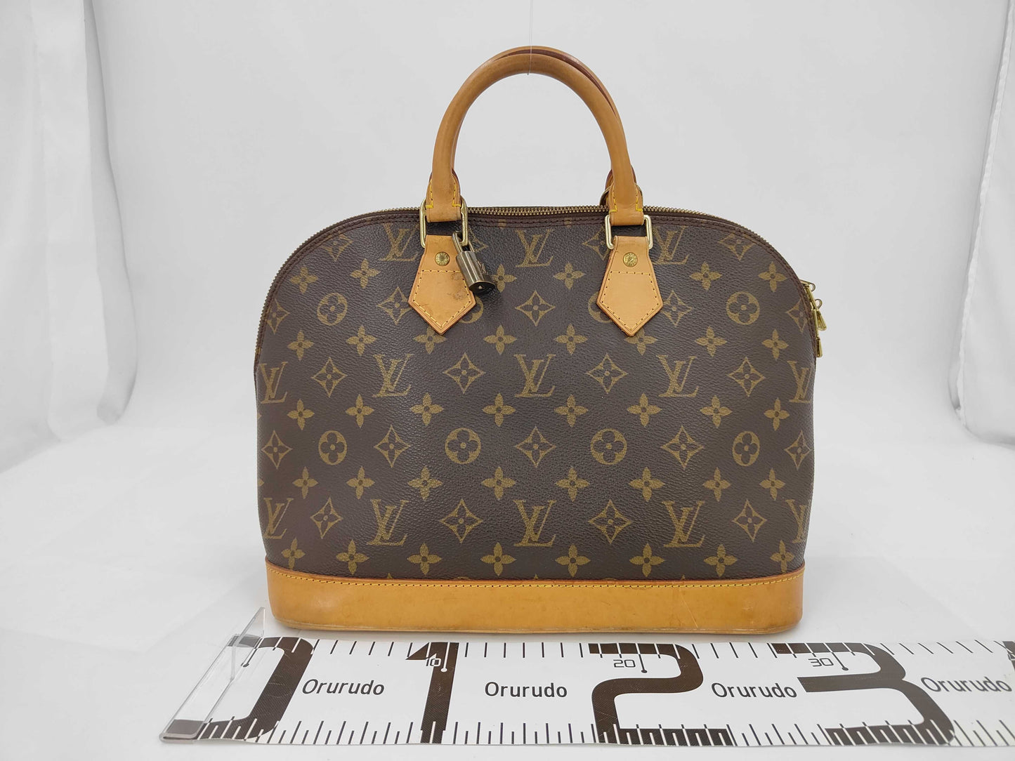 Louis Vuitton Alma Handbag Monogram Canvas, Brown, Canvas, Handbag