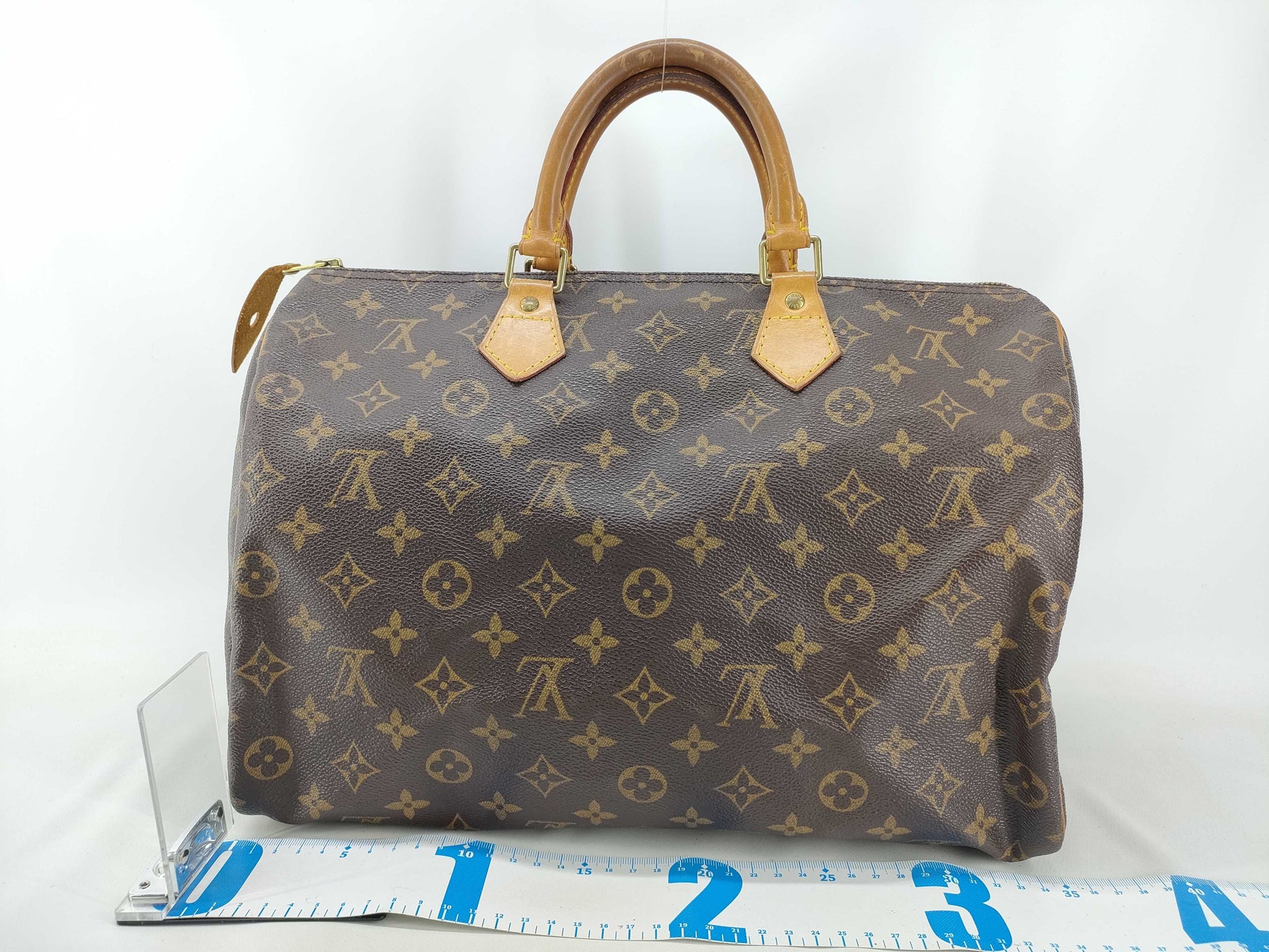 Louis Vuitton Speedy Handbag Monogram Canvas, Brown, Canvas, Handbag