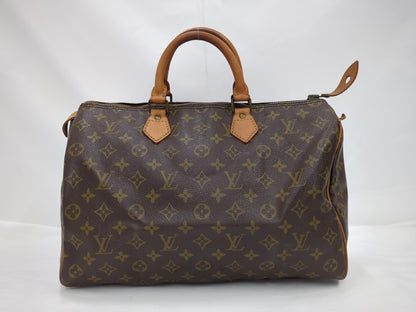 Louis Vuitton Speedy Handbag Monogram Canvas, Brown, Canvas, Handbag