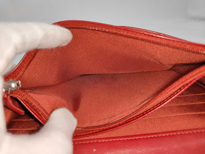 Chanel Timeless CC Wallet on Chain Quilted Goatskin, Red, Leather, Shoulder Bag
