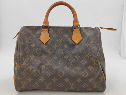Louis Vuitton Speedy Handbag Monogram Canvas, Brown, Canvas, Handbag