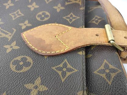 Louis Vuitton Cartouchiere Handbag Monogram Canvas, Brown, Canvas, Shoulder Bag