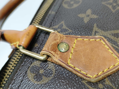 Louis Vuitton Speedy Handbag Monogram Canvas, Beige, Canvas, Handbag