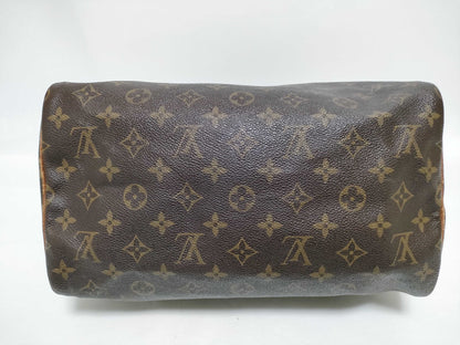 Louis Vuitton Speedy Handbag Monogram Canvas, Beige, Canvas, Handbag