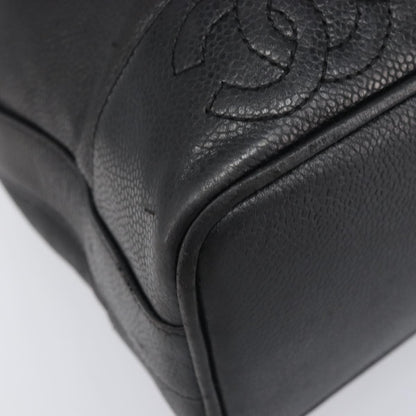 Chanel Vintage CC Drawstring Bucket Caviar, Black, Leather, Handbag