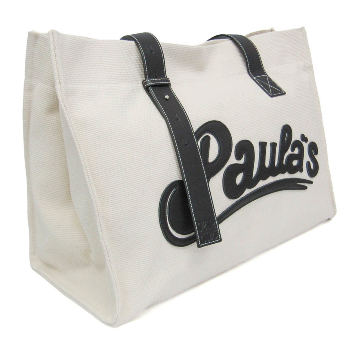 Loewe Paula's Ibiza Tote Canvas with Applique, Beige, Canvas, Tote Bag