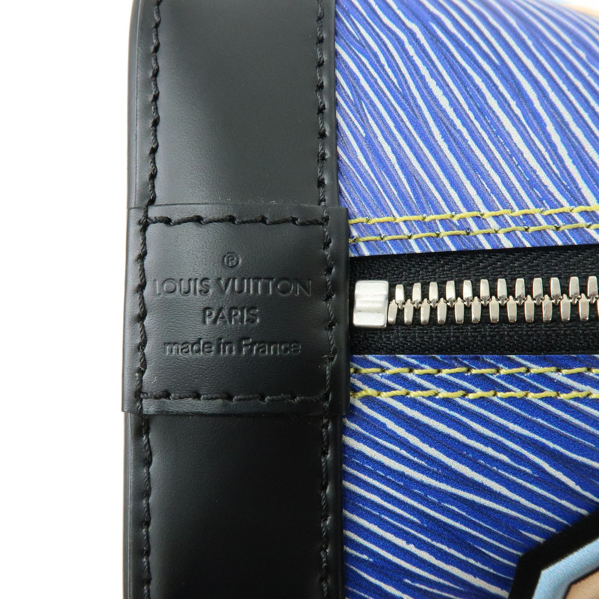 Louis Vuitton Alma Limited Edition Azteque Epi Leather, Blue, Leather, Handbag