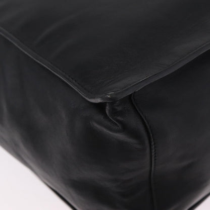 Saint Laurent Rive Gauche Shopper Embossed Leather, Black, Leather, Tote Bag