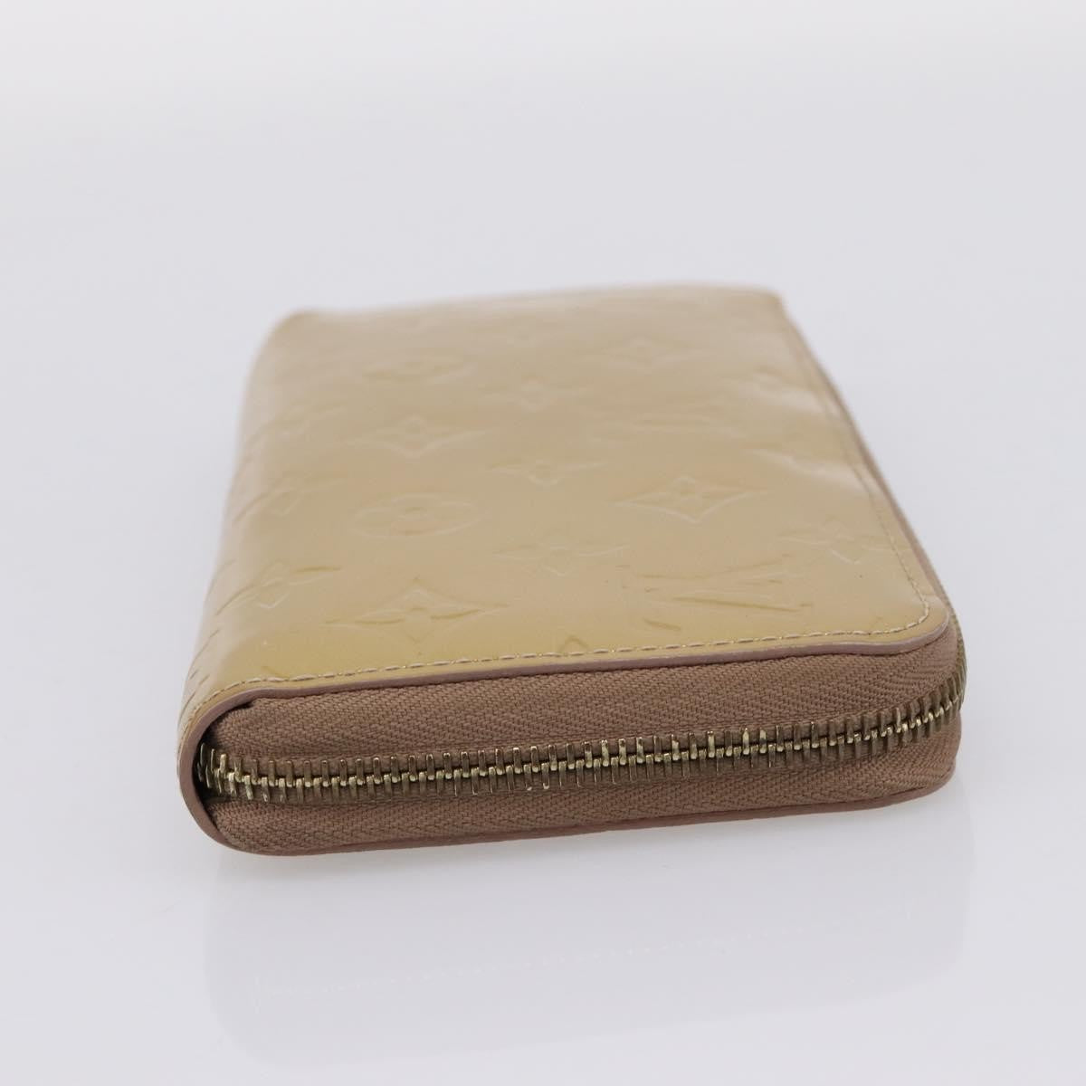 Louis Vuitton Zippy Monogram Vernis, Beige, Patent Leather, Wallet