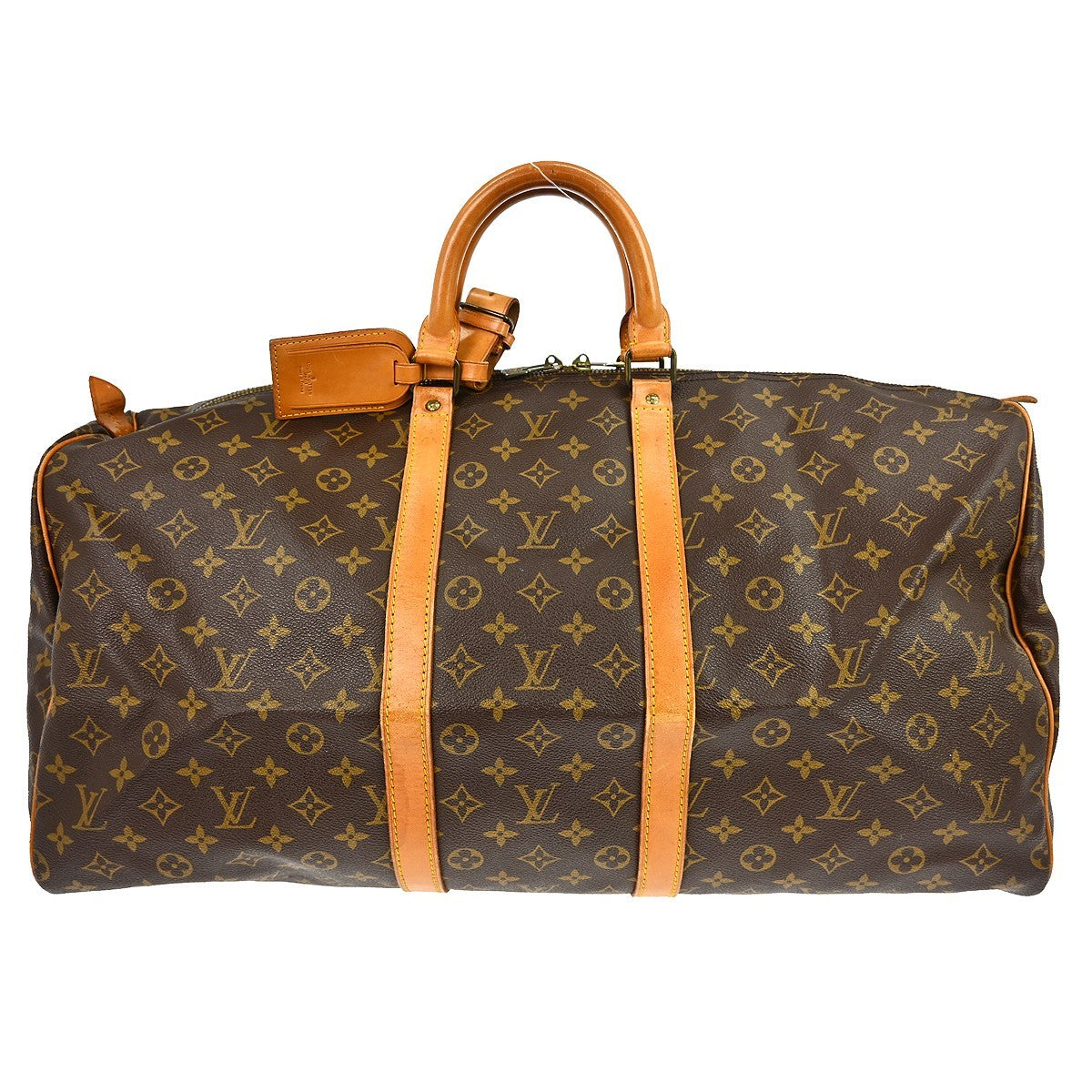 Louis Vuitton Keepall Monogram, Brown, Canvas, Travel Bag