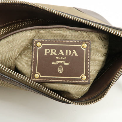 Prada Logo Canvas, Beige, Canvas, Tote Bag
