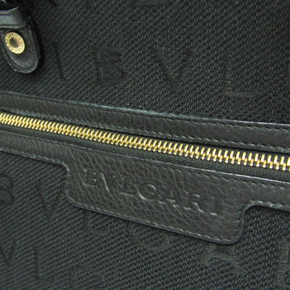Bvlgari Logomania Canvas, Black, Canvas, Handbag