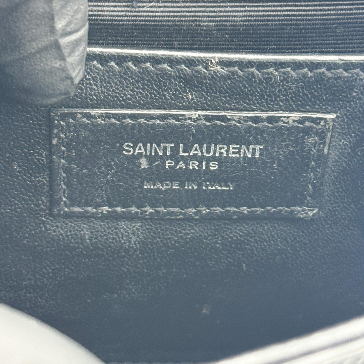Saint Laurent Classic Monogram Grainy Leather, Black, Leather, Crossbody Bag