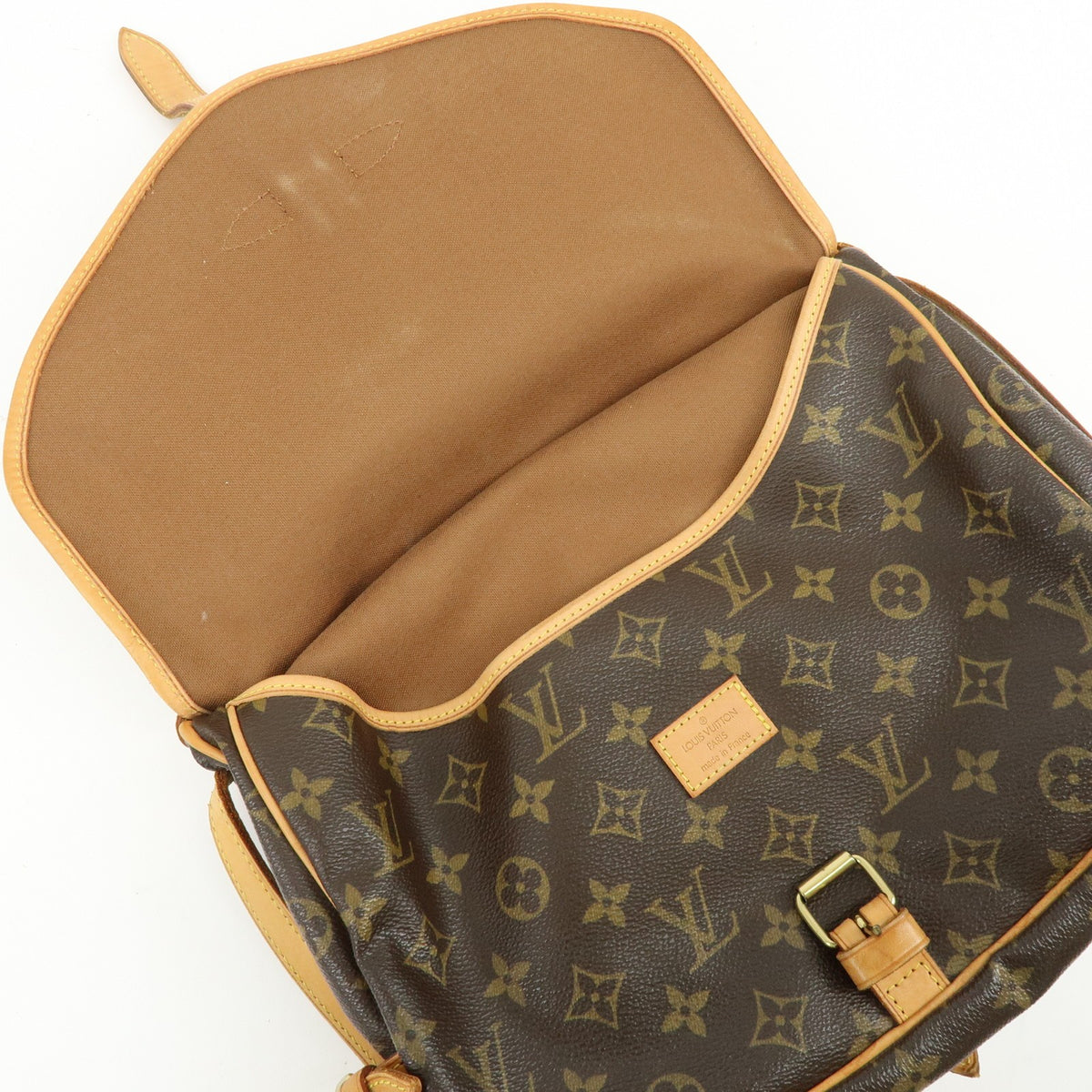 Louis Vuitton Saumur Monogram Canvas, Brown, Canvas, Shoulder Bag