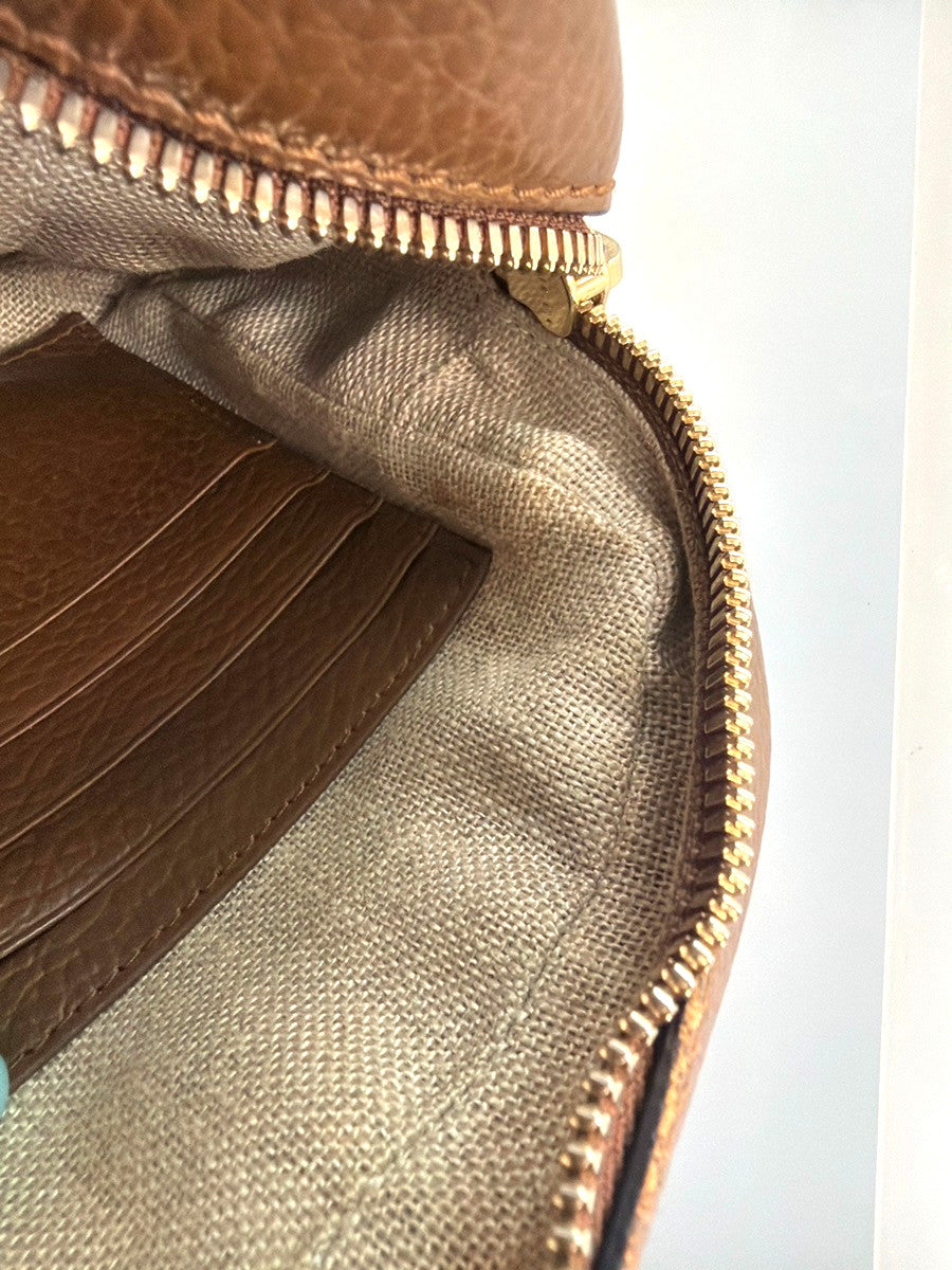 Gucci Bree Disco GG Canvas with Leather, Brown, Canvas, Crossbody Bag