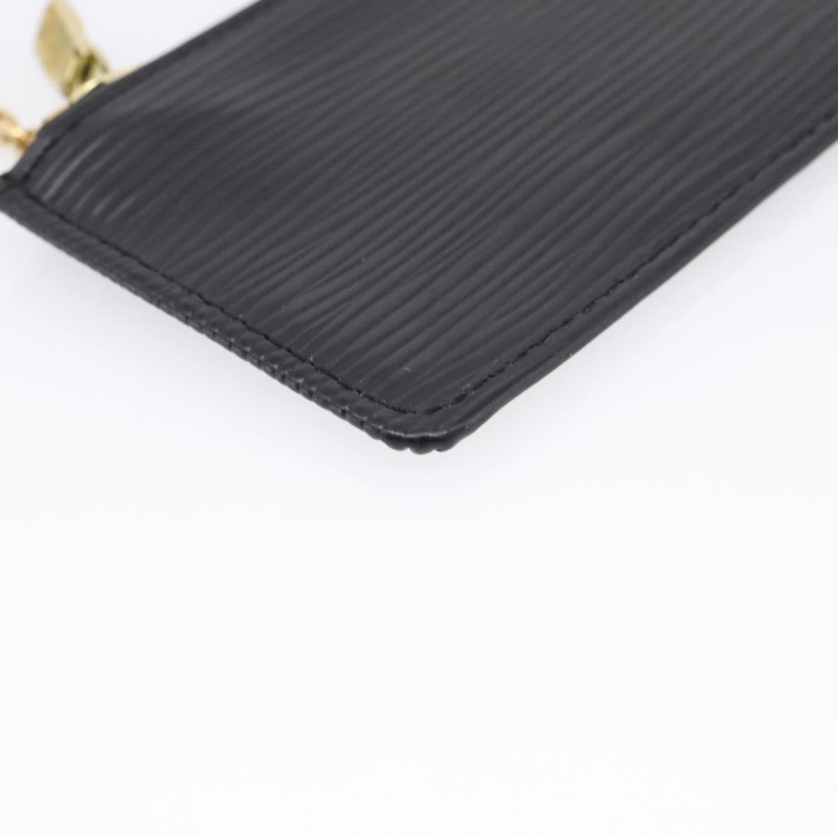 Louis Vuitton Pochette Clés Epi, Black, Leather, Wallet