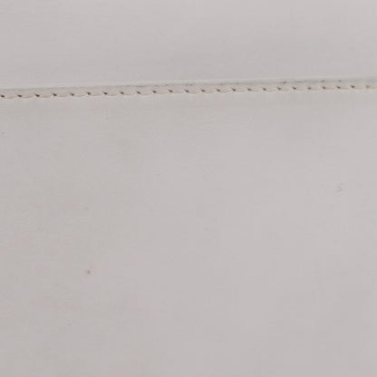 Celine Vintage Circle Logo Leather, White, Leather, Crossbody Bag