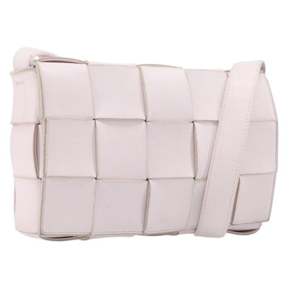Bottega Veneta Cassette Maxi Intrecciato Leather, Pink, Leather, Crossbody Bag