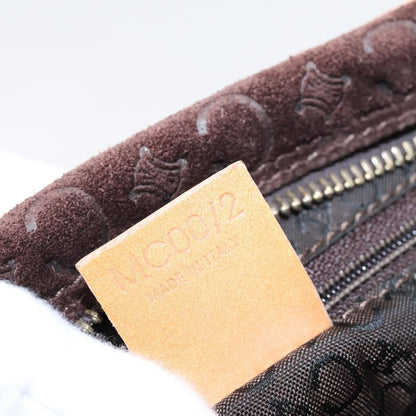 Celine C Macadam Suede and Leather, Brown, Suede, Handbag